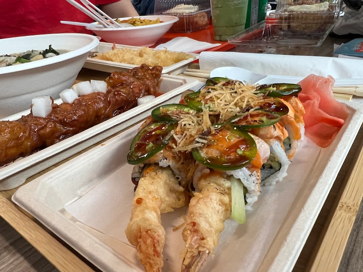 Spicy Aburi Salmon Sushi