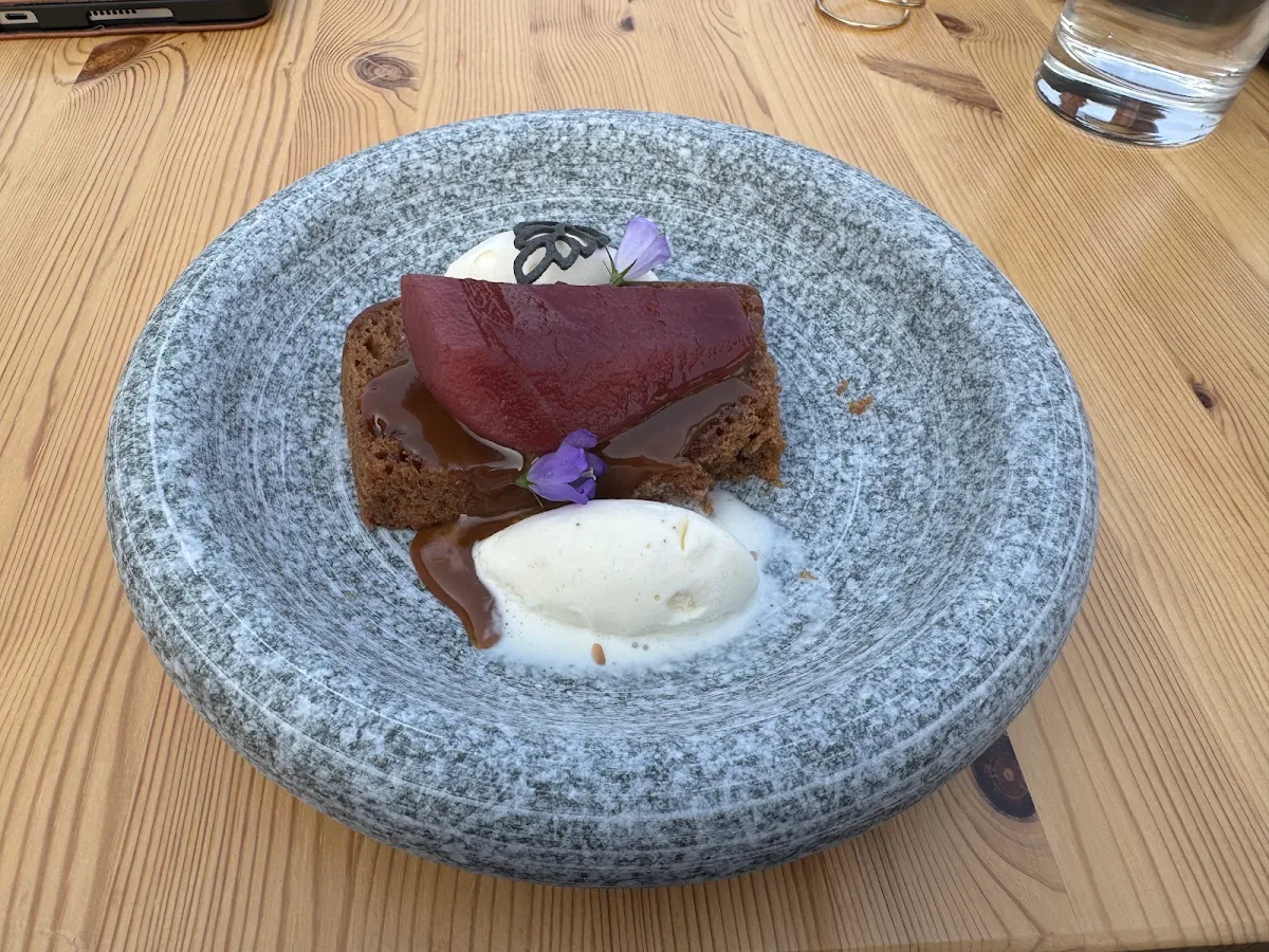 Toffee Pudding with Vanilla Ice Cream