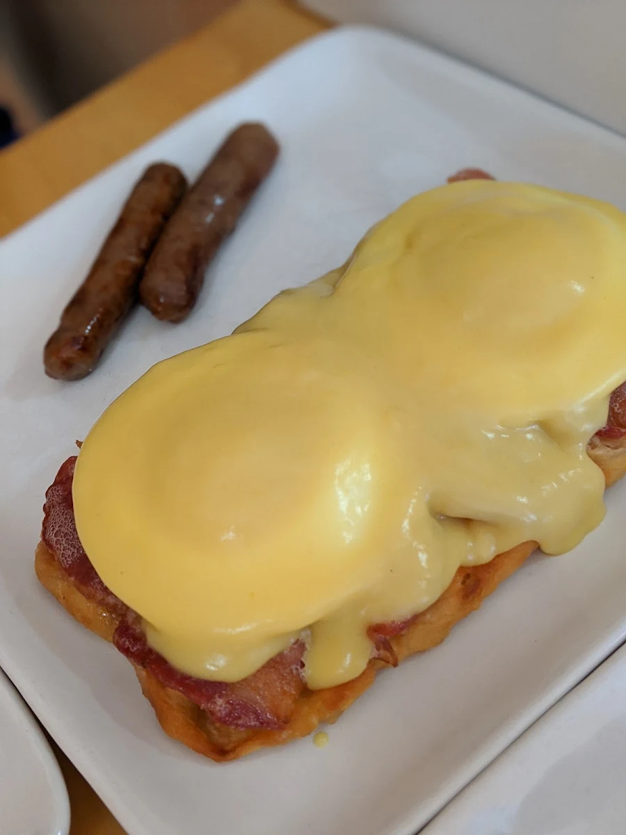 Eggs Benedict on Waffle