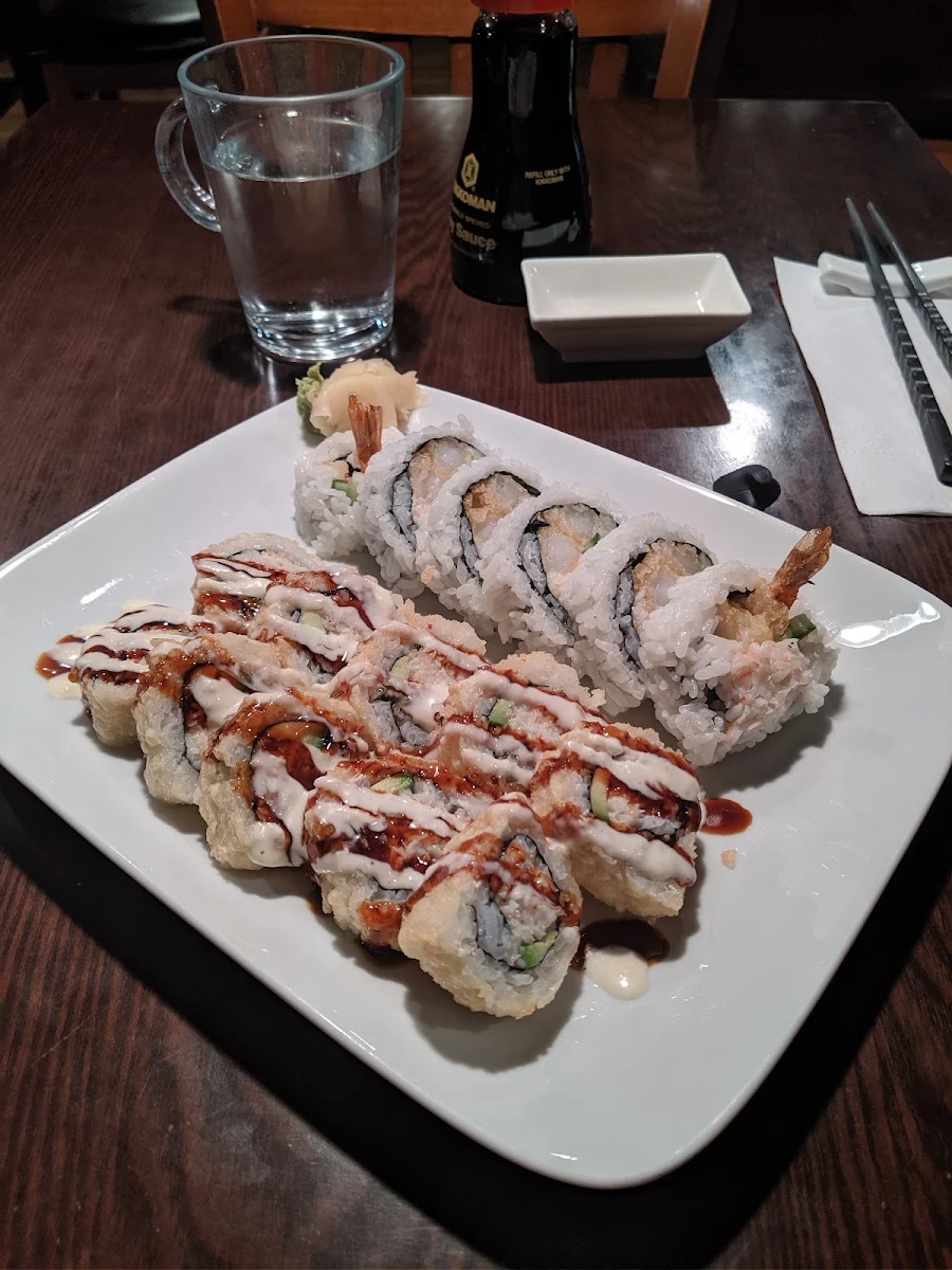Deep Fried California Roll and Dynamite Roll