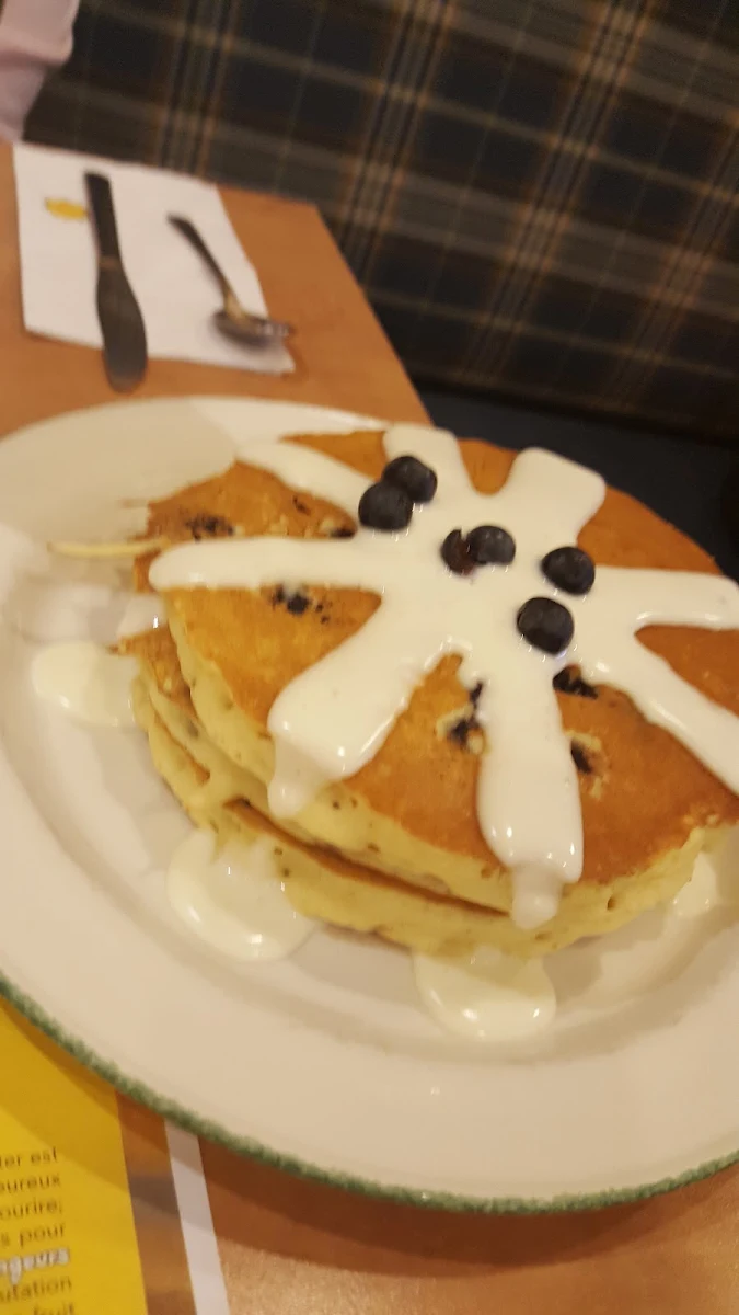 2 Eggs 2 Blueberry Pancakes and Bacon