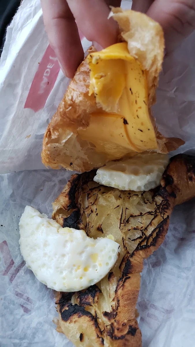 Burnt Croissant Egg and Cheese