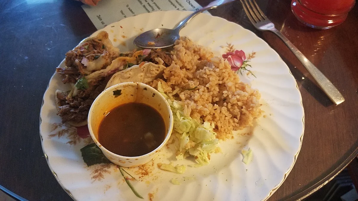 Taco Trio Beef Pork and Chicken with Side Rice