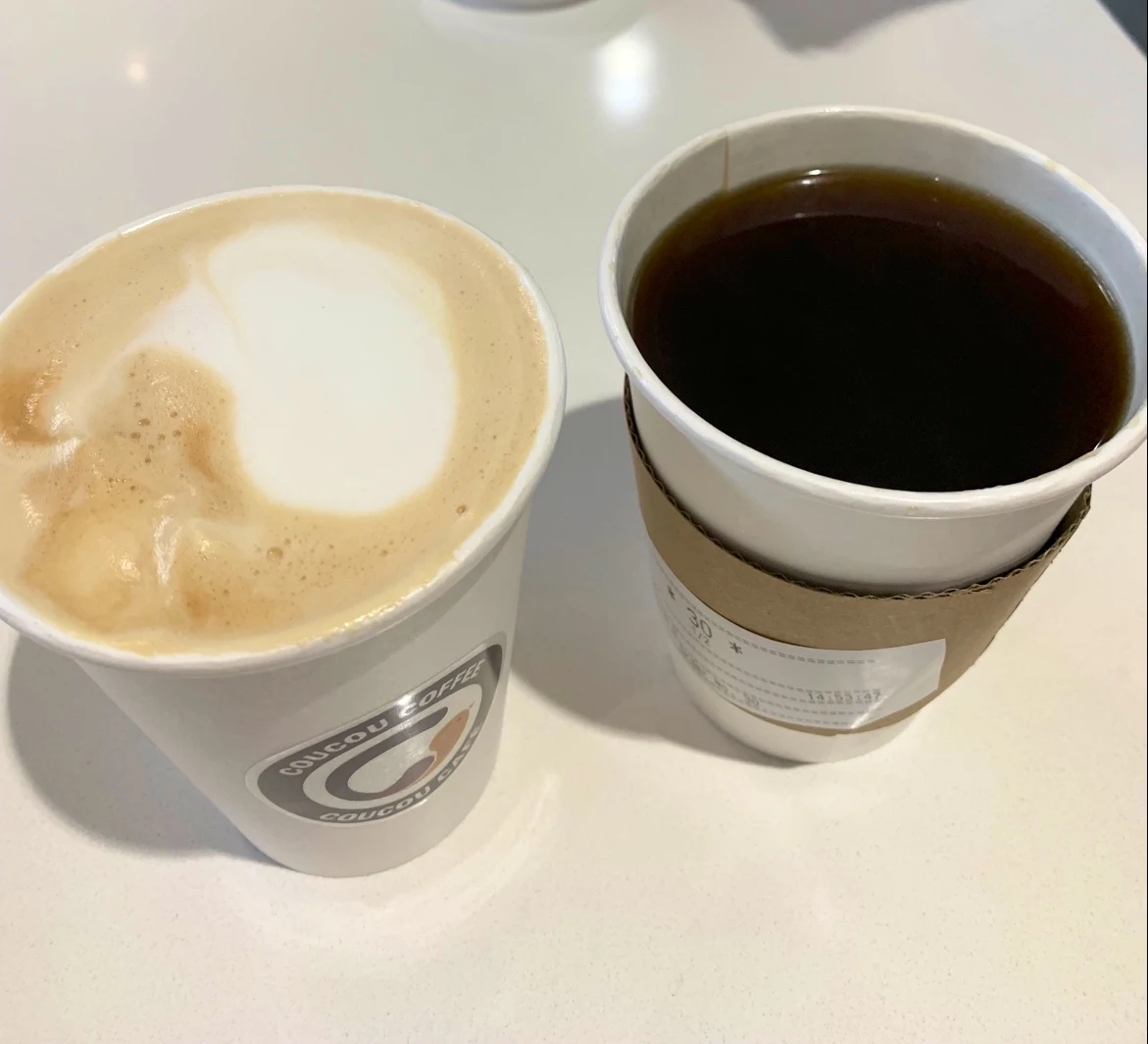 Vanilla Latte and Americano