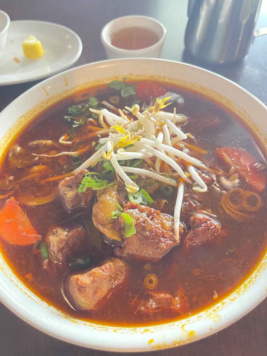 Beef Stew with Pho Rice Noodles