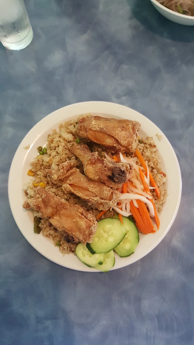 Fried Rice with Fried Chicken