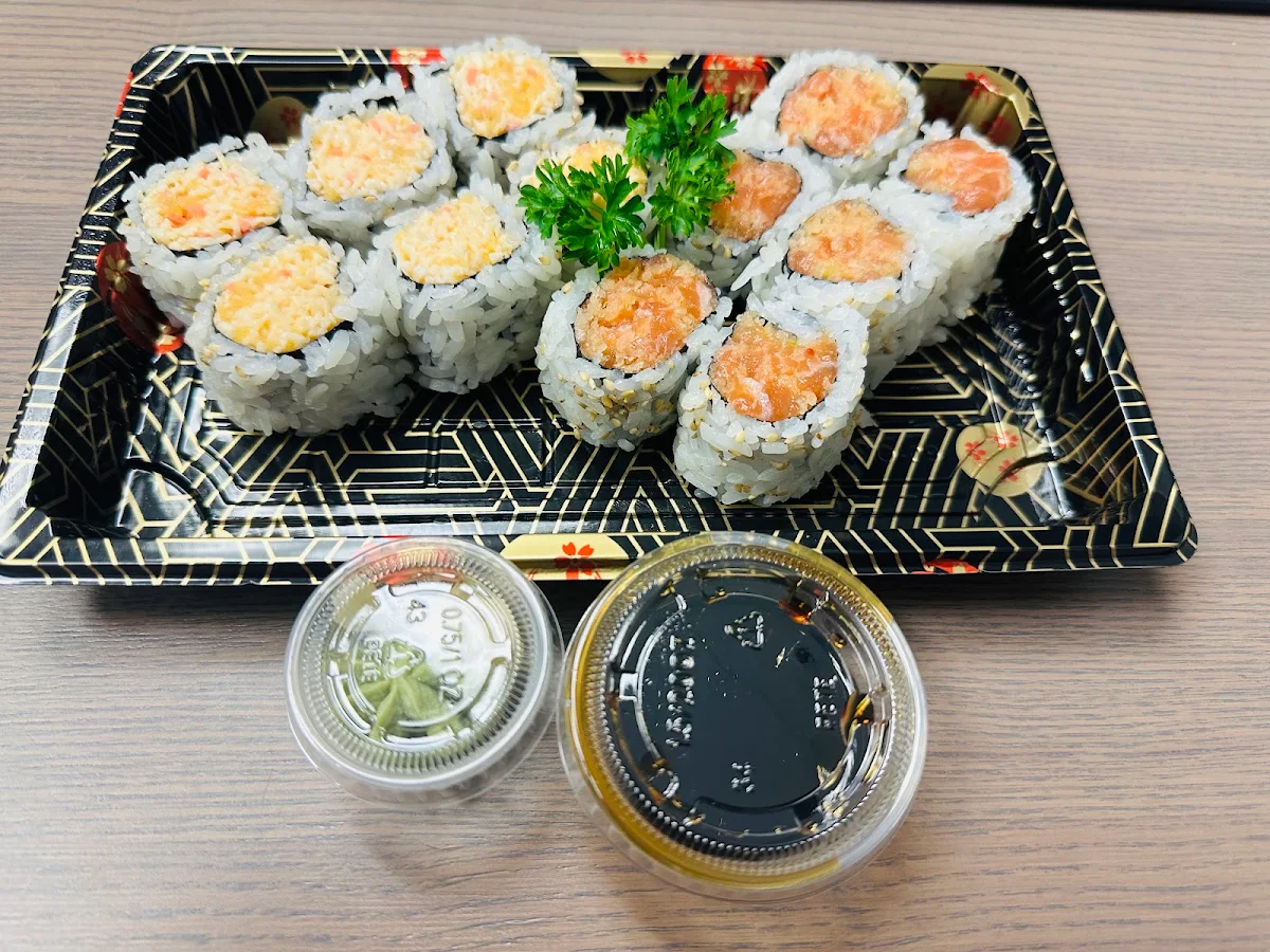 Spicy Salmon Roll and Spicy Crab Roll