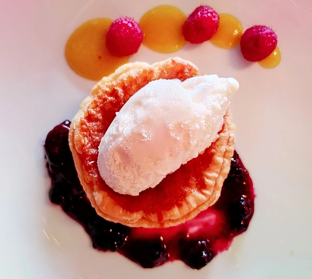 Butter Tarts with Vanilla Ice Cream