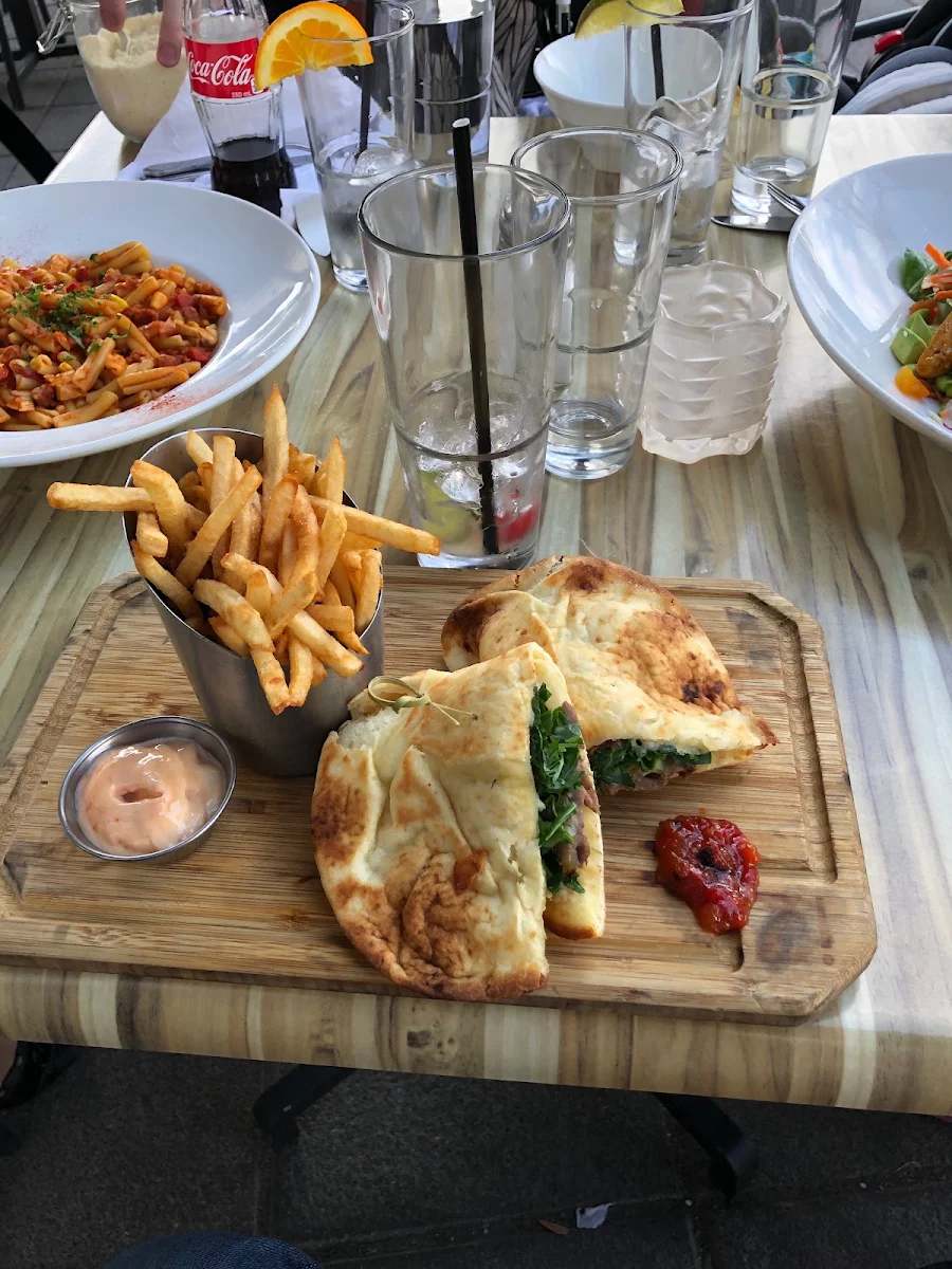 Steak Sandwich and Fries
