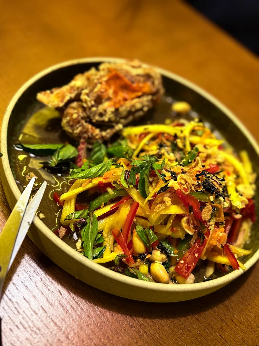 Mango Salad with Crispy Soft Shell Crab