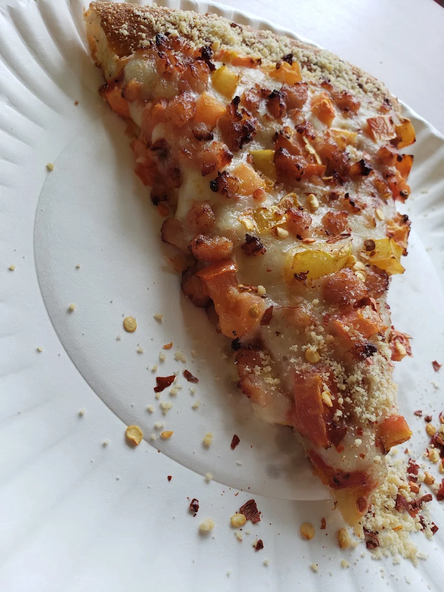 Bacon and Pepper Pizza Slice