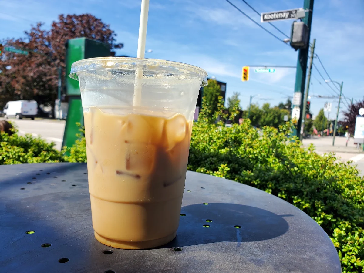 Iced Soy Latte with Vanilla Syrup