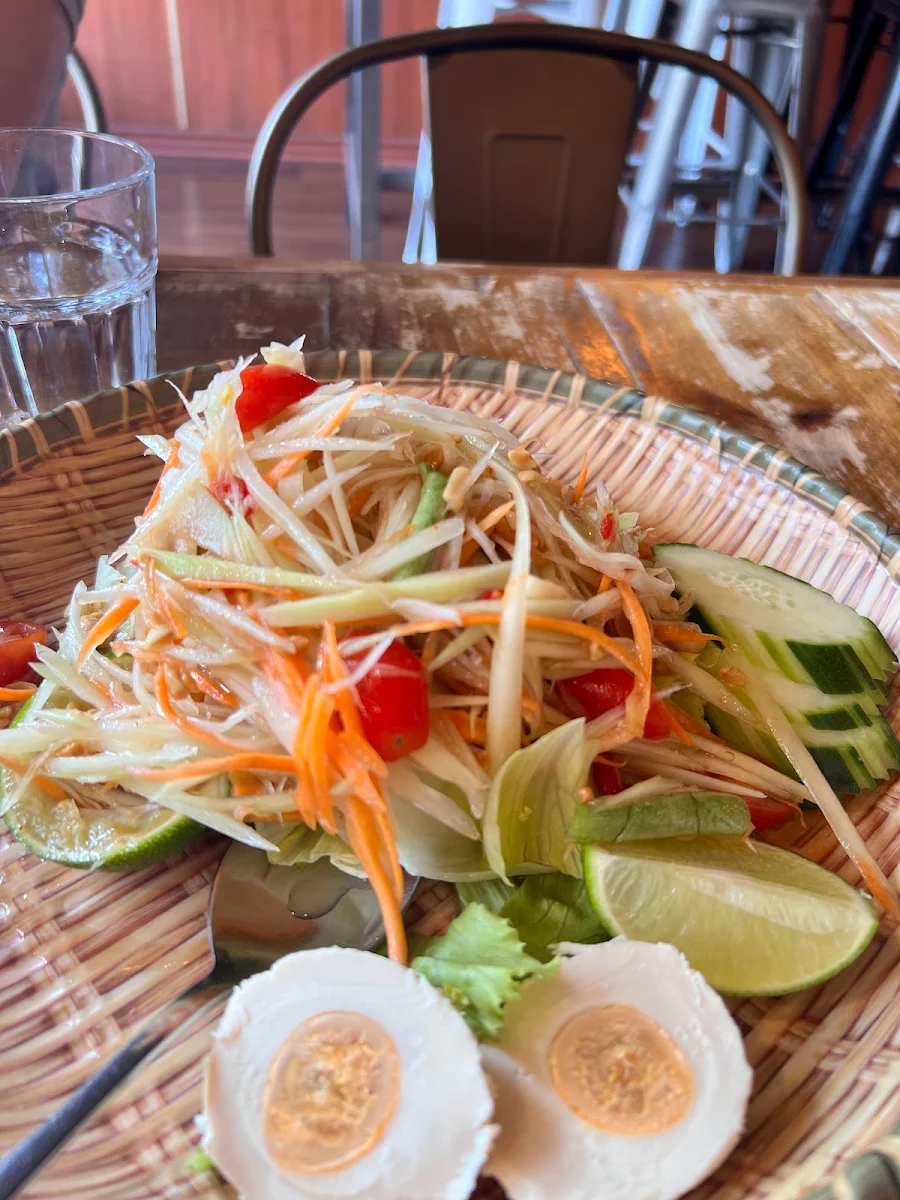 Som Tum Green Papaya Salad with Salted Eggs