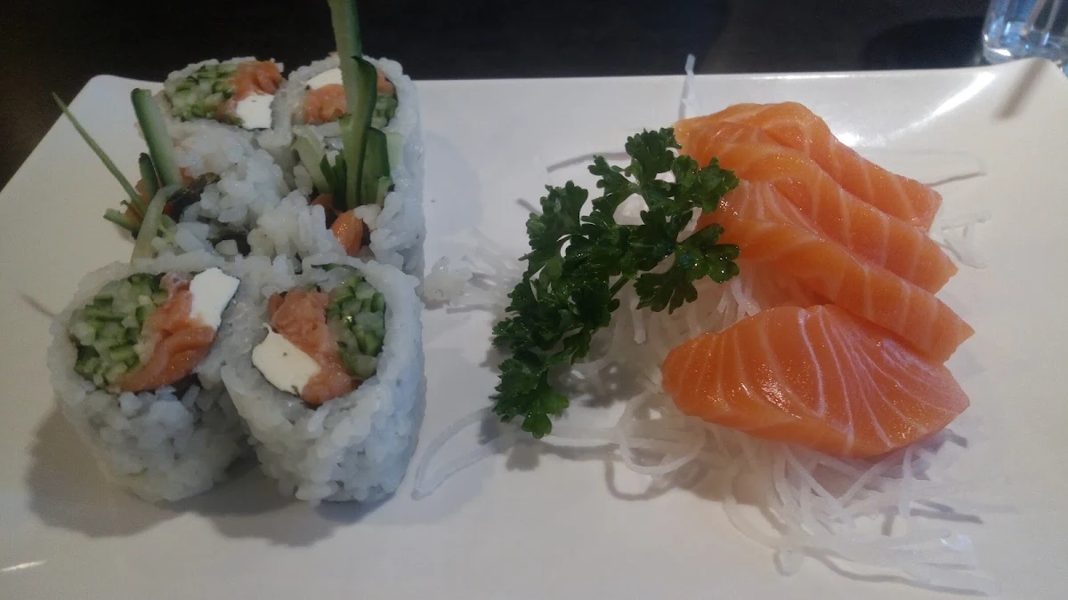 Salmon Nigiri Salmon Rose Salmon Sashimi