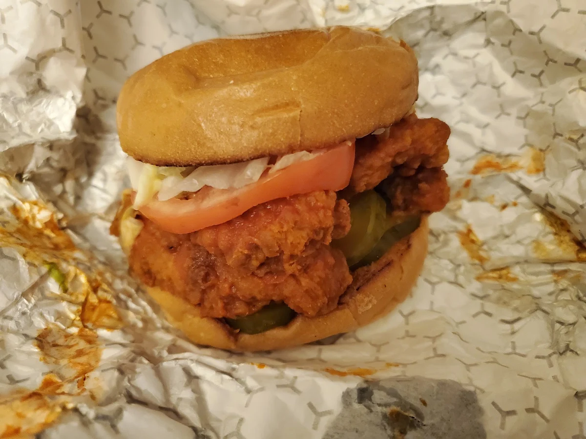 Buffalo Fried Chicken Burger
