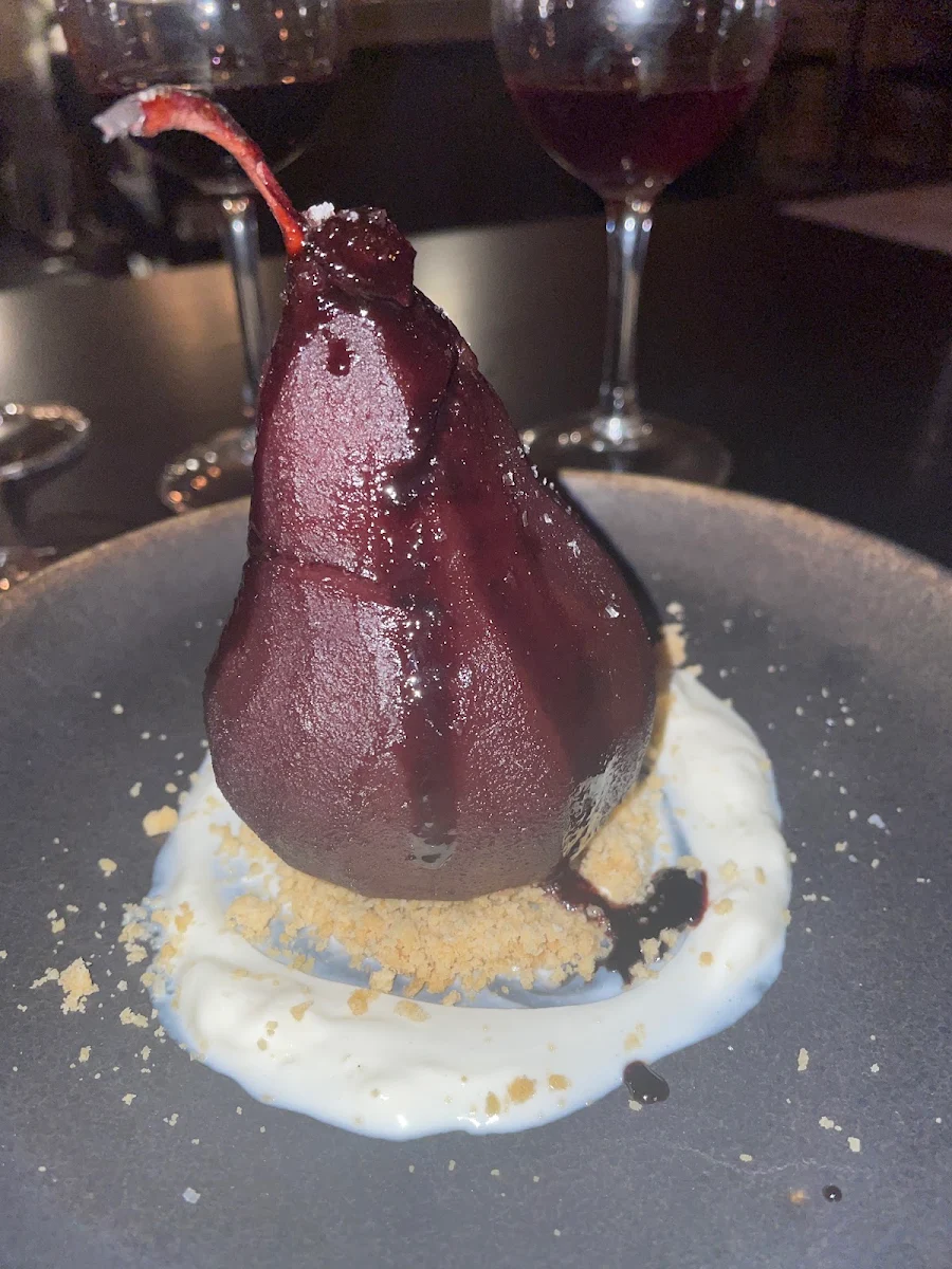 Red Wine Poached Pear