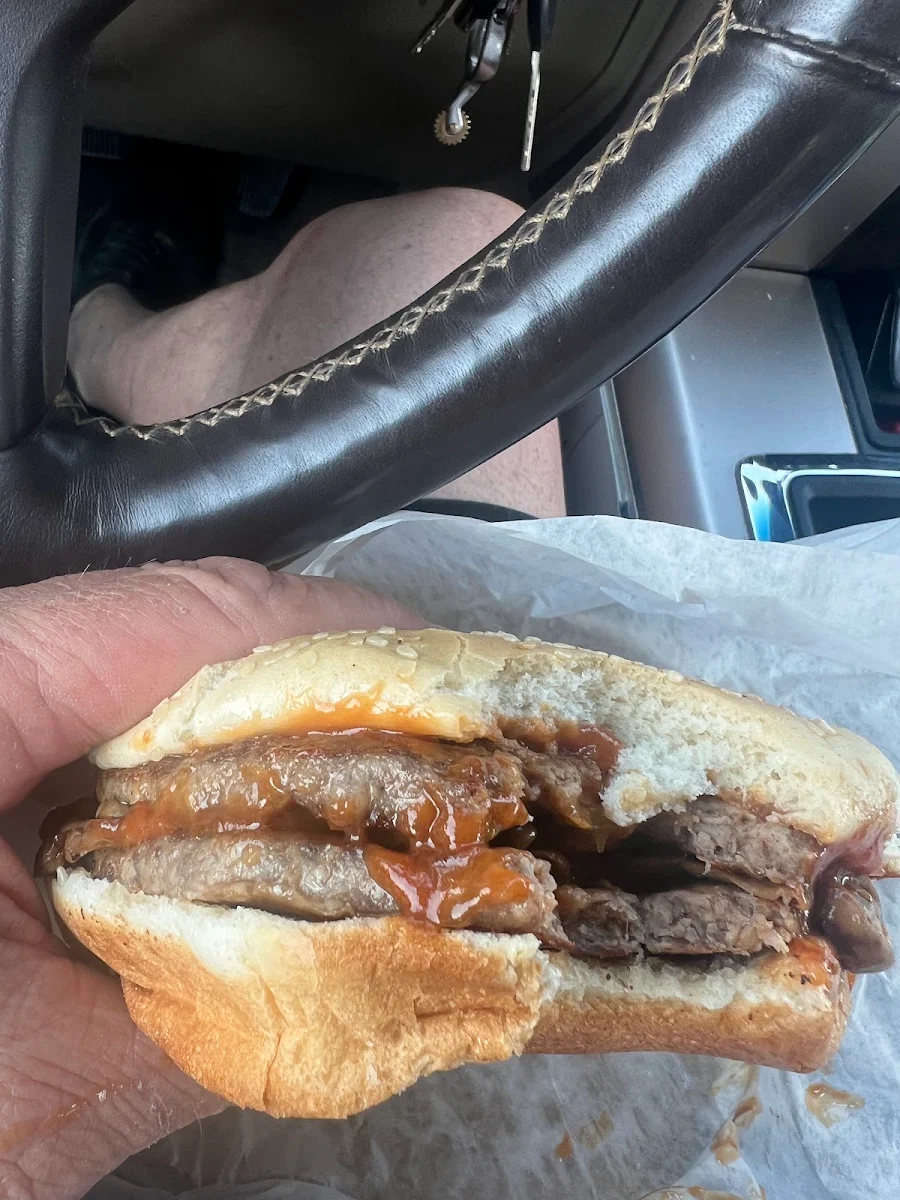 Double Mushroom Burger with Red Sauce