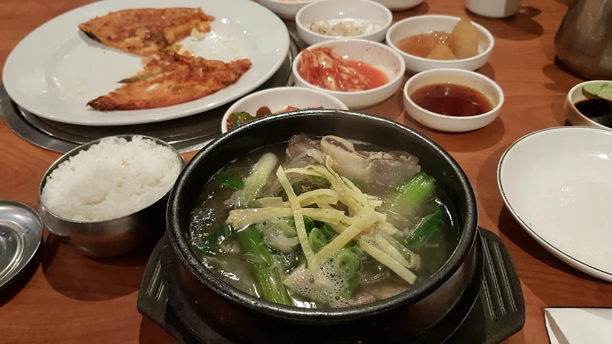 Kimchi Pancakes and Beef Rib Soup