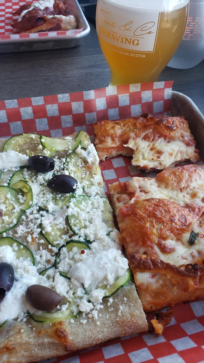 Margherita and Greek Pizza
