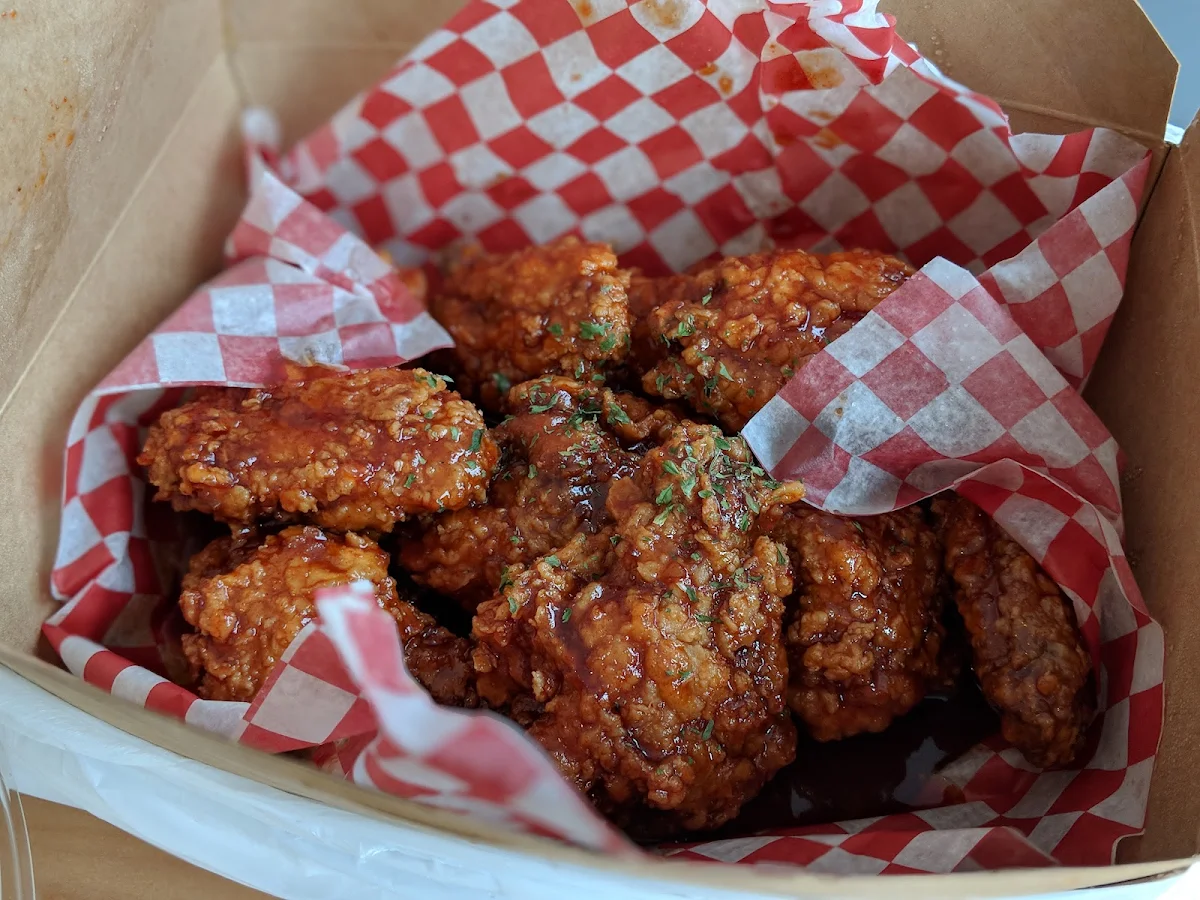 Honey Garlic Korean Fried Chicken Wings