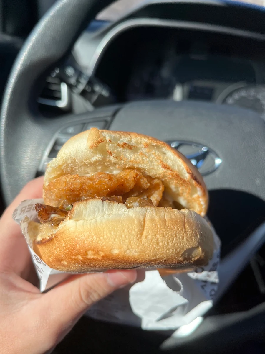 Chicken Buddy Burger with Grilled Onions