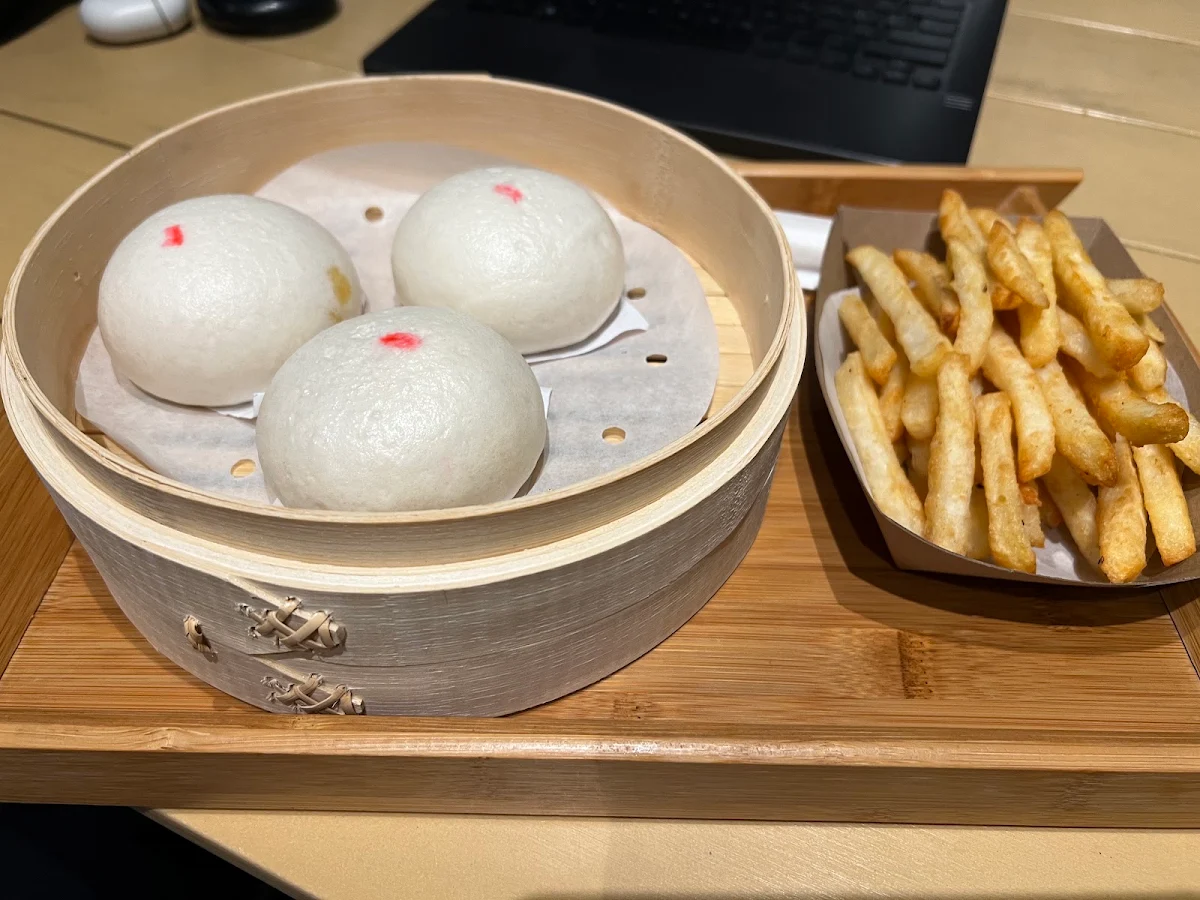 Egg Custard Buns and French Fries