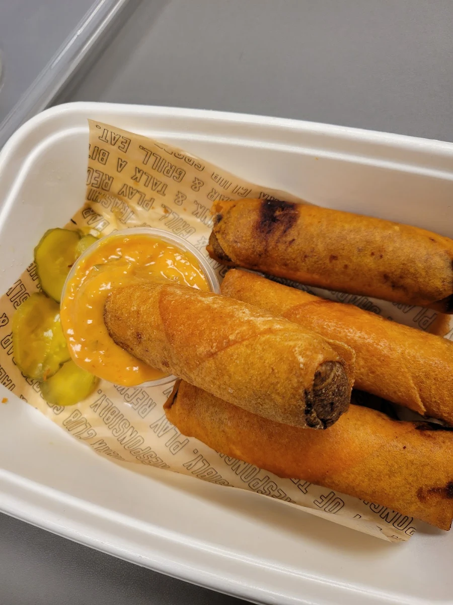 Cheese Burger Spring Rolls