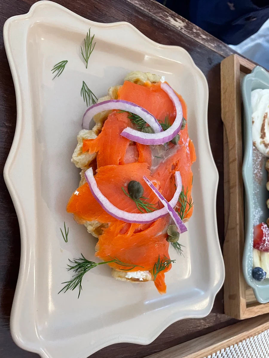Smoked Salmon Croffle