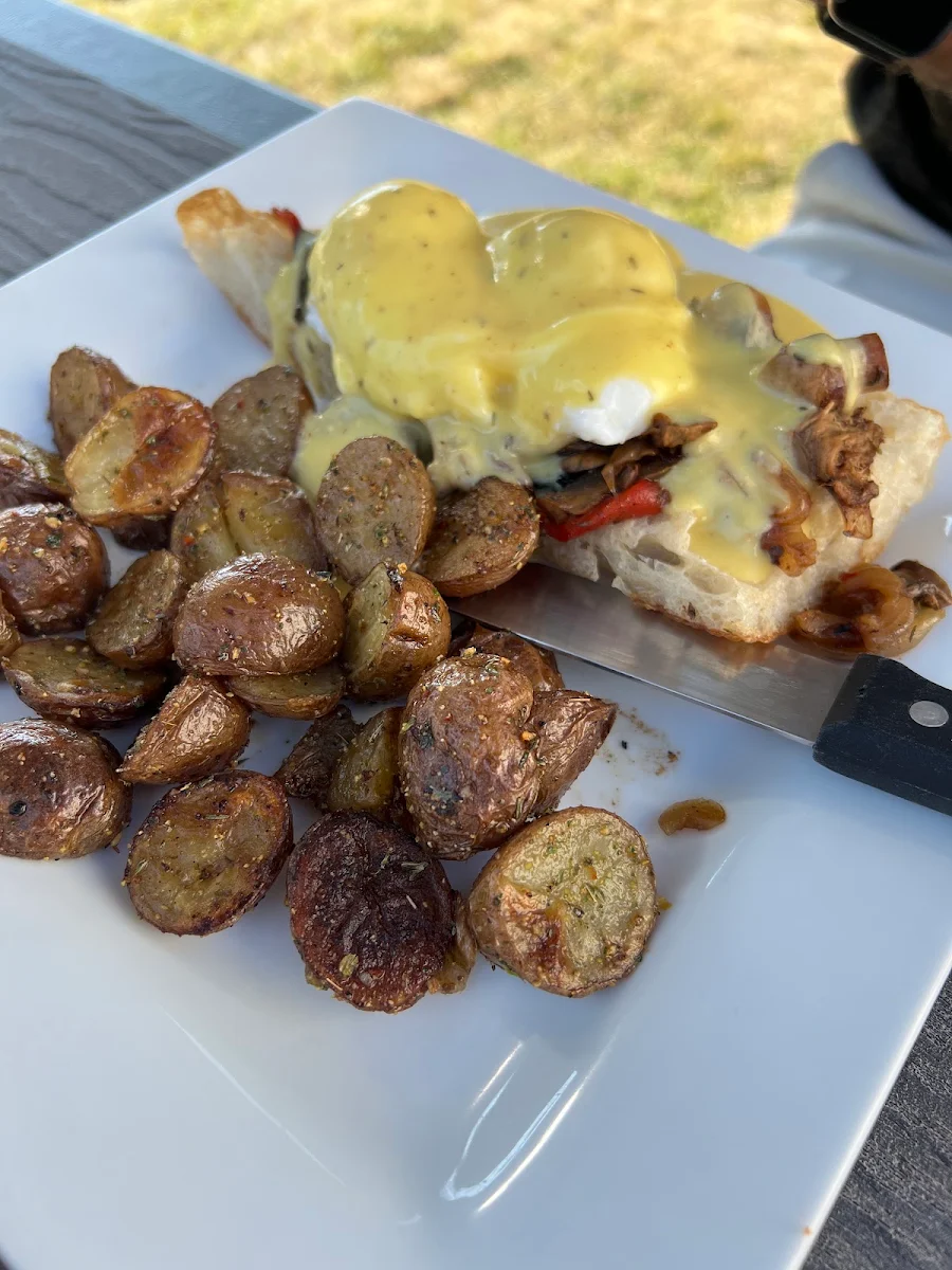 Slow Braised Beef Eggs Benedict Full