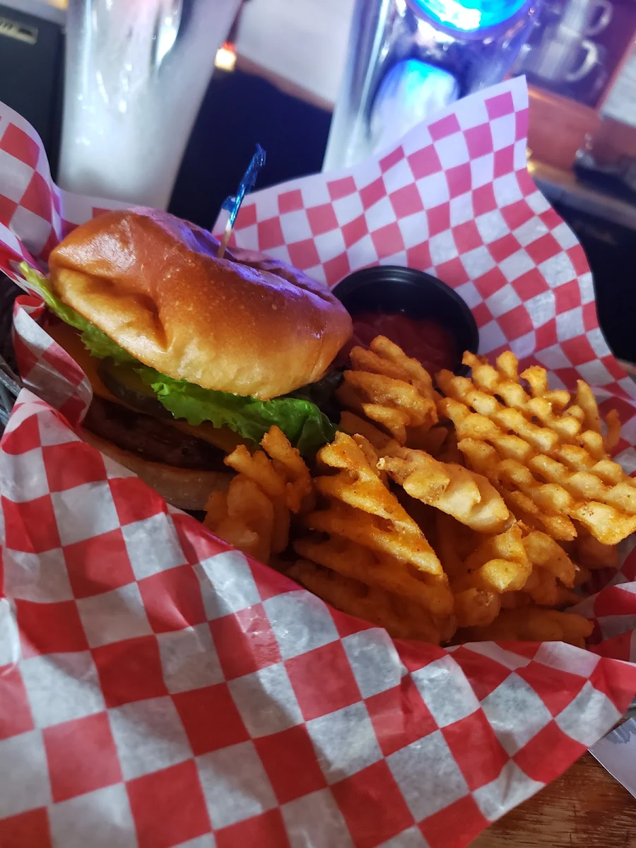 Lounge Burger and Lattice Fries