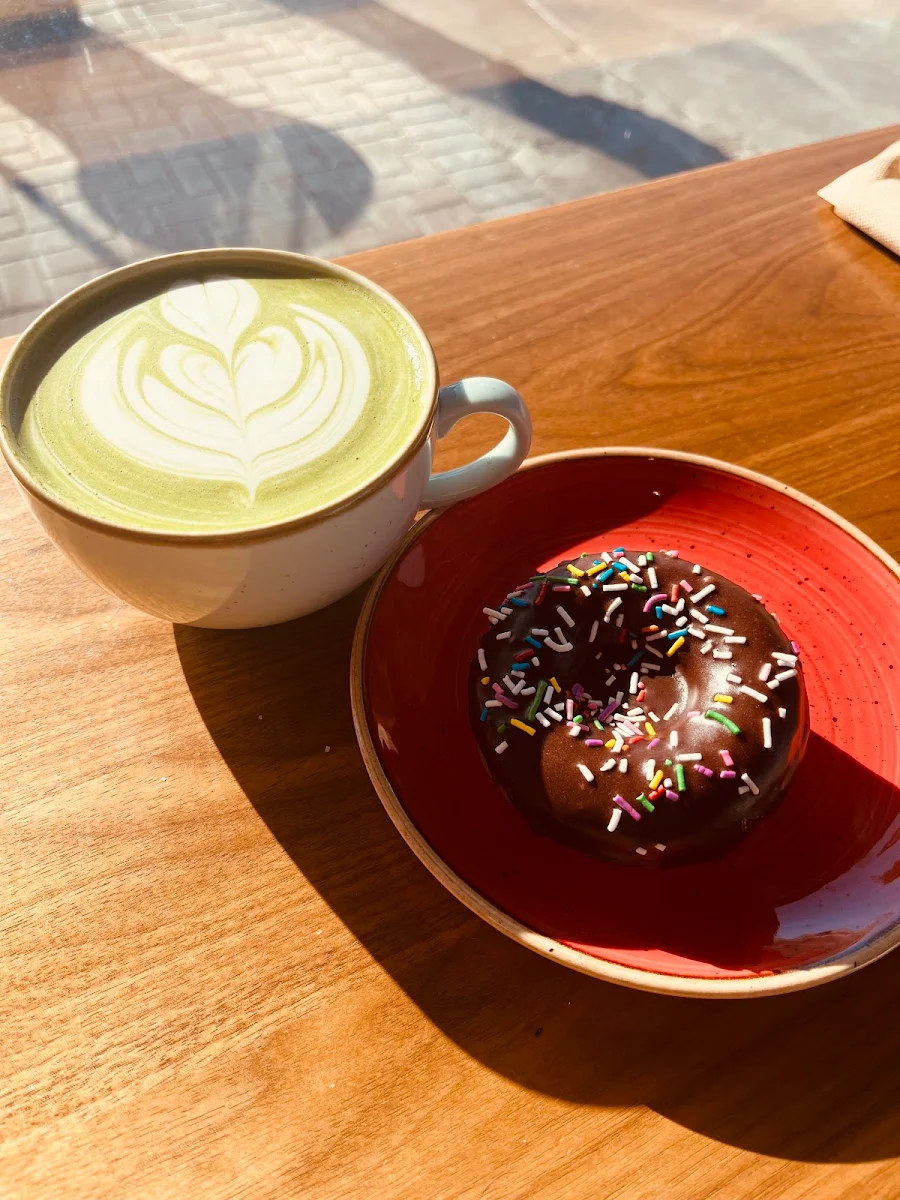 Matcha Latte with Chocolate