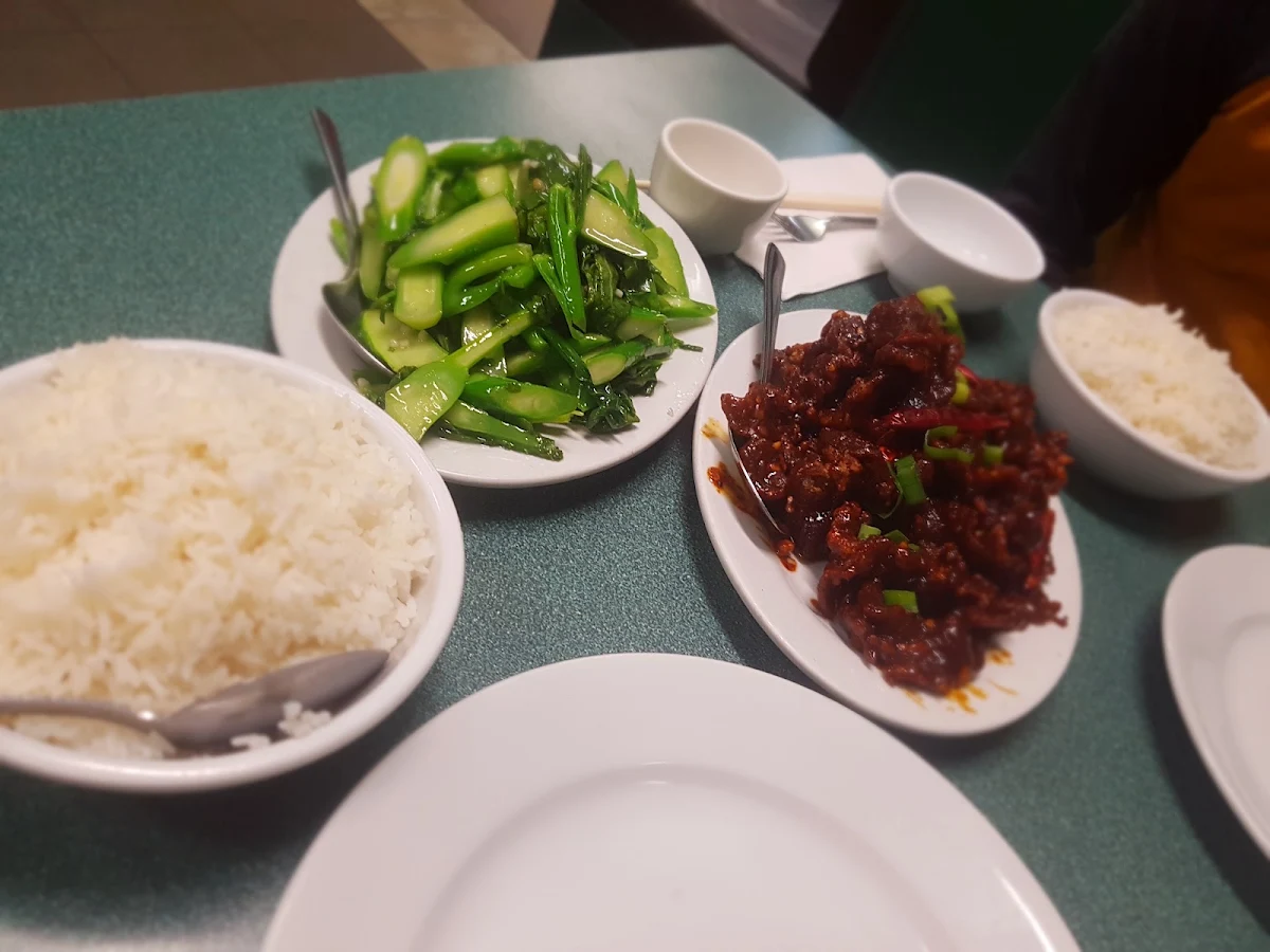 Szechuan Beef with Gai Lan and Garlic Sauce