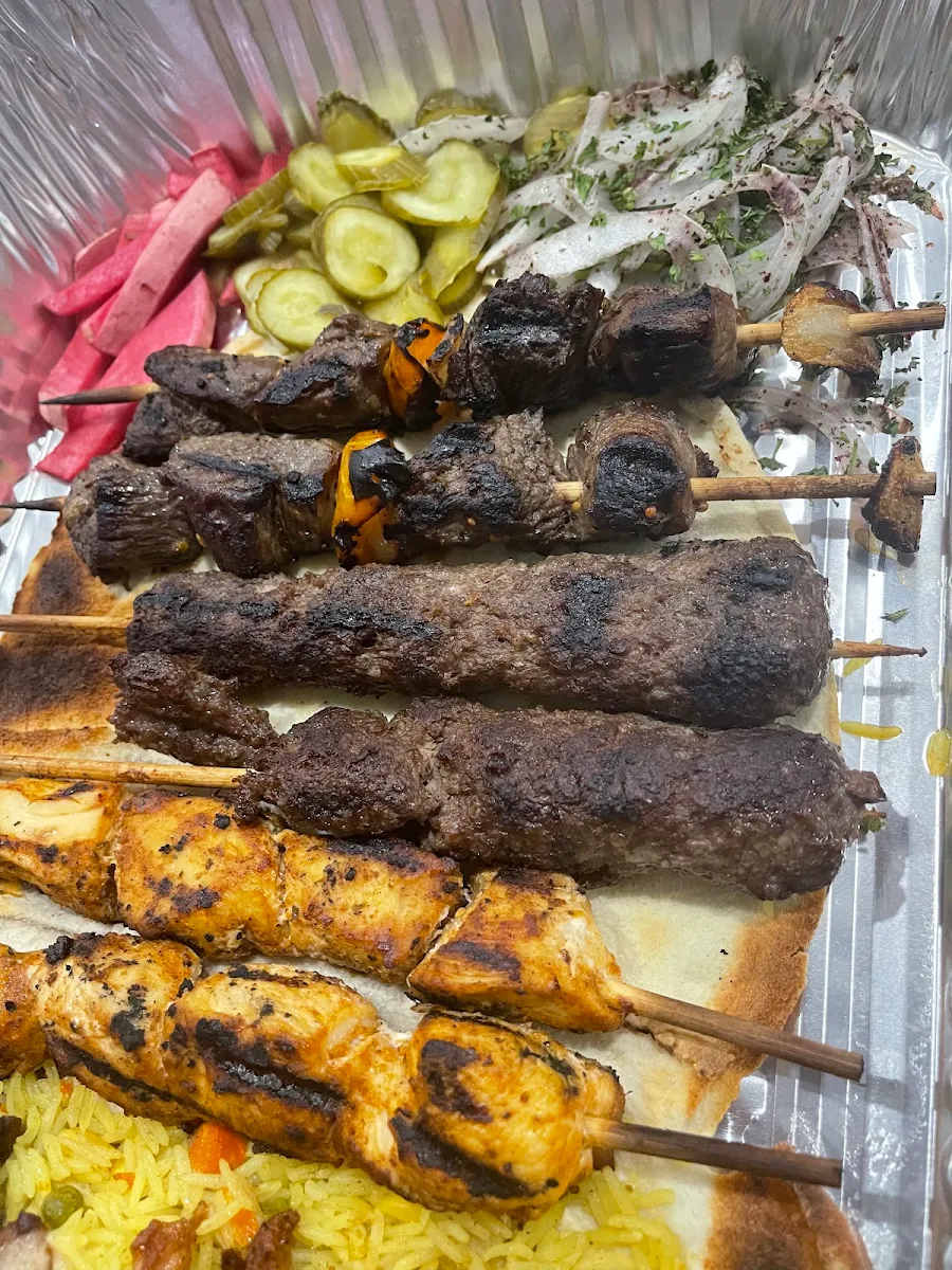 Mixed Kabob Plate 3 Skewers