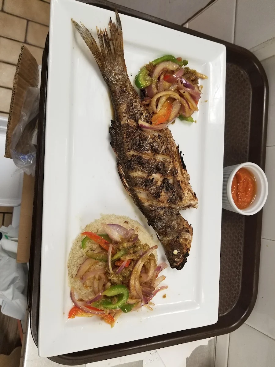 Roasted Fish and Side Salad