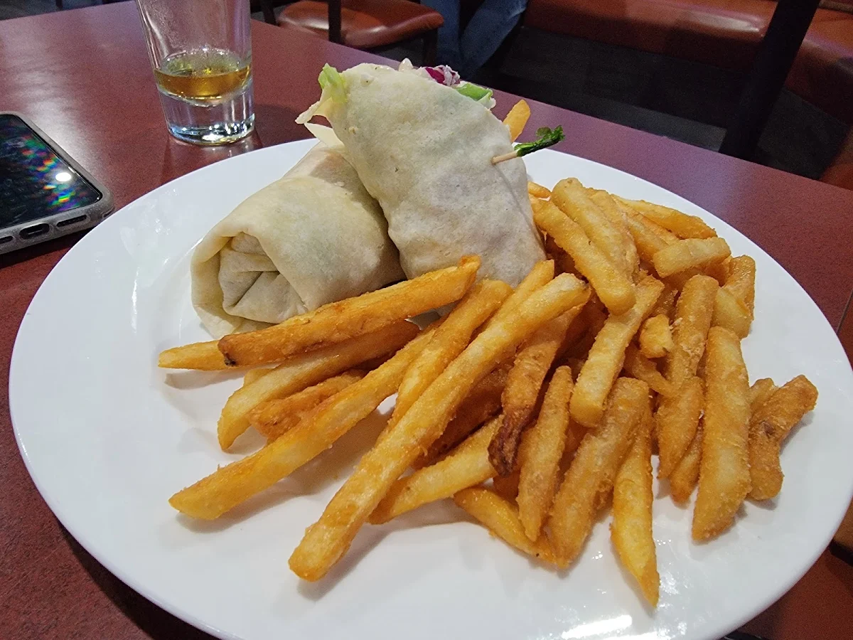 Chicken Caesar Wrap with Fries
