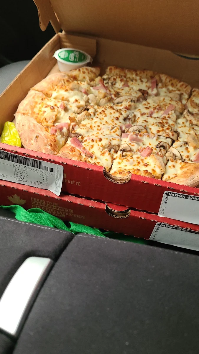 Medium Square Cut Chicken Ham Mushroom Alfredo Pizza