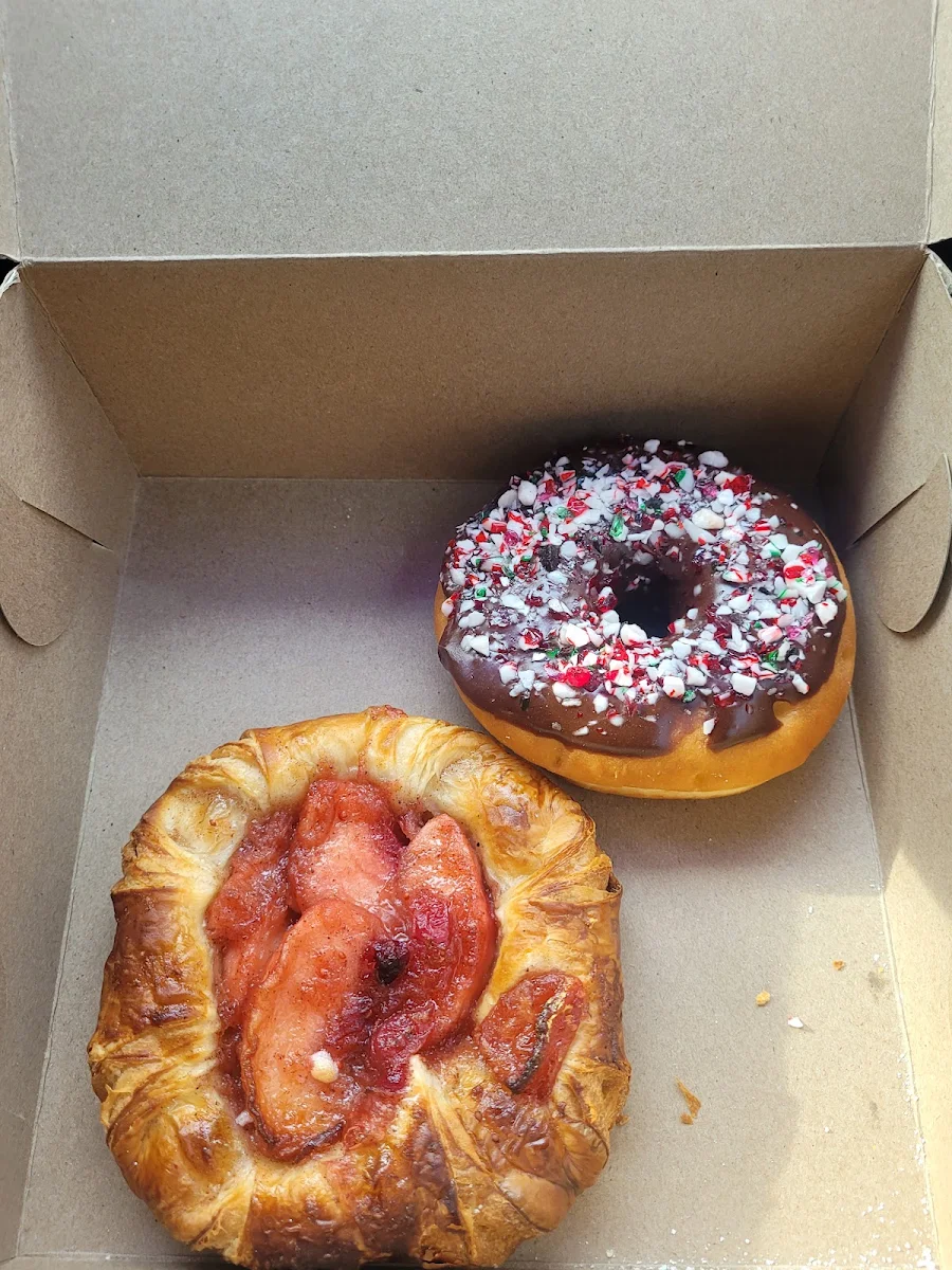 Apple Danish and Chocolate Peppermint Donut