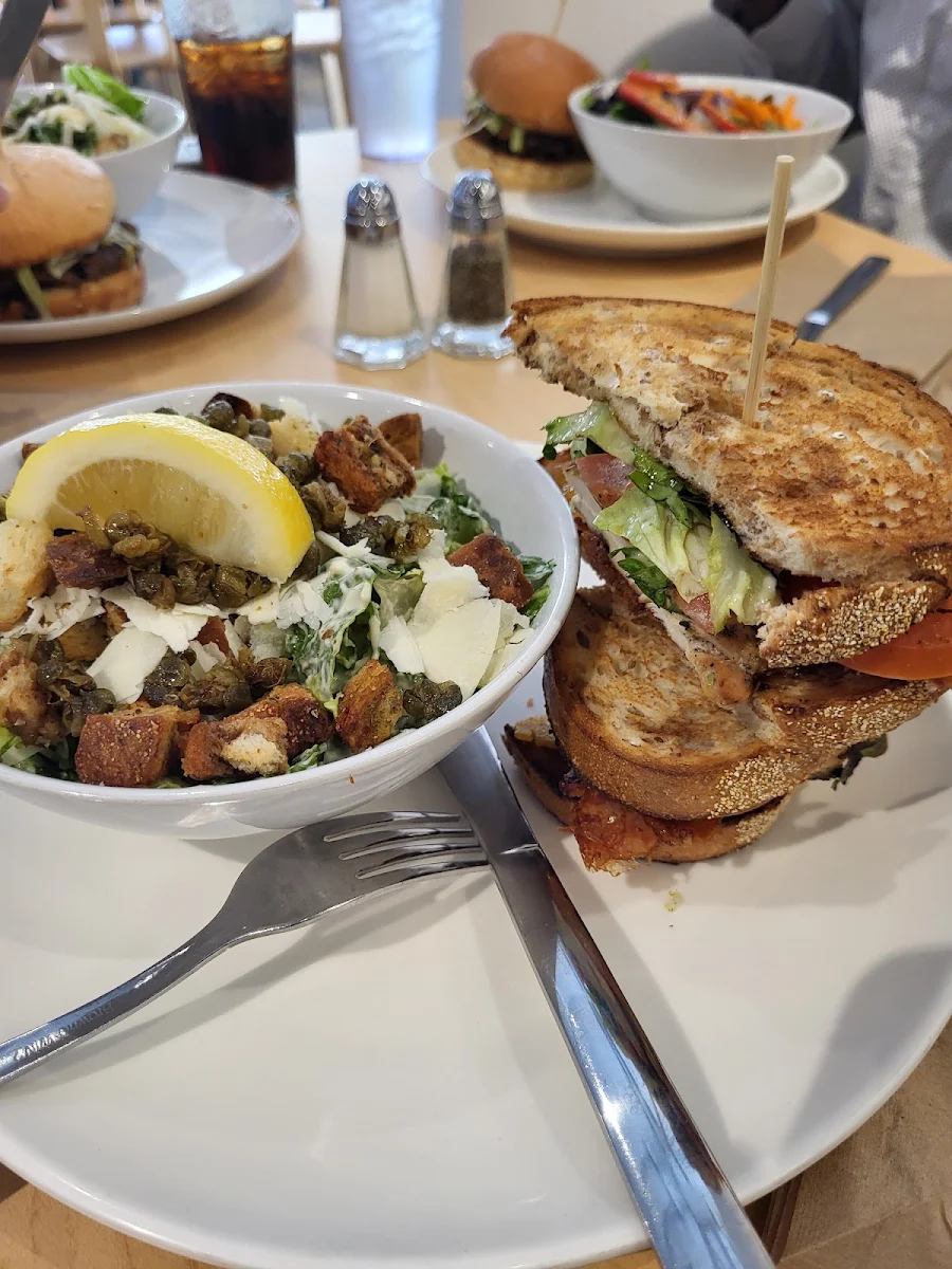 Club Sandwich and Cesar Salad
