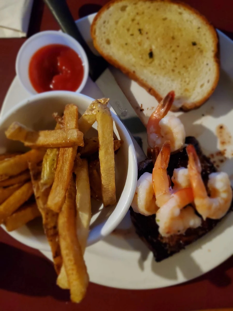 Steak and Prawns