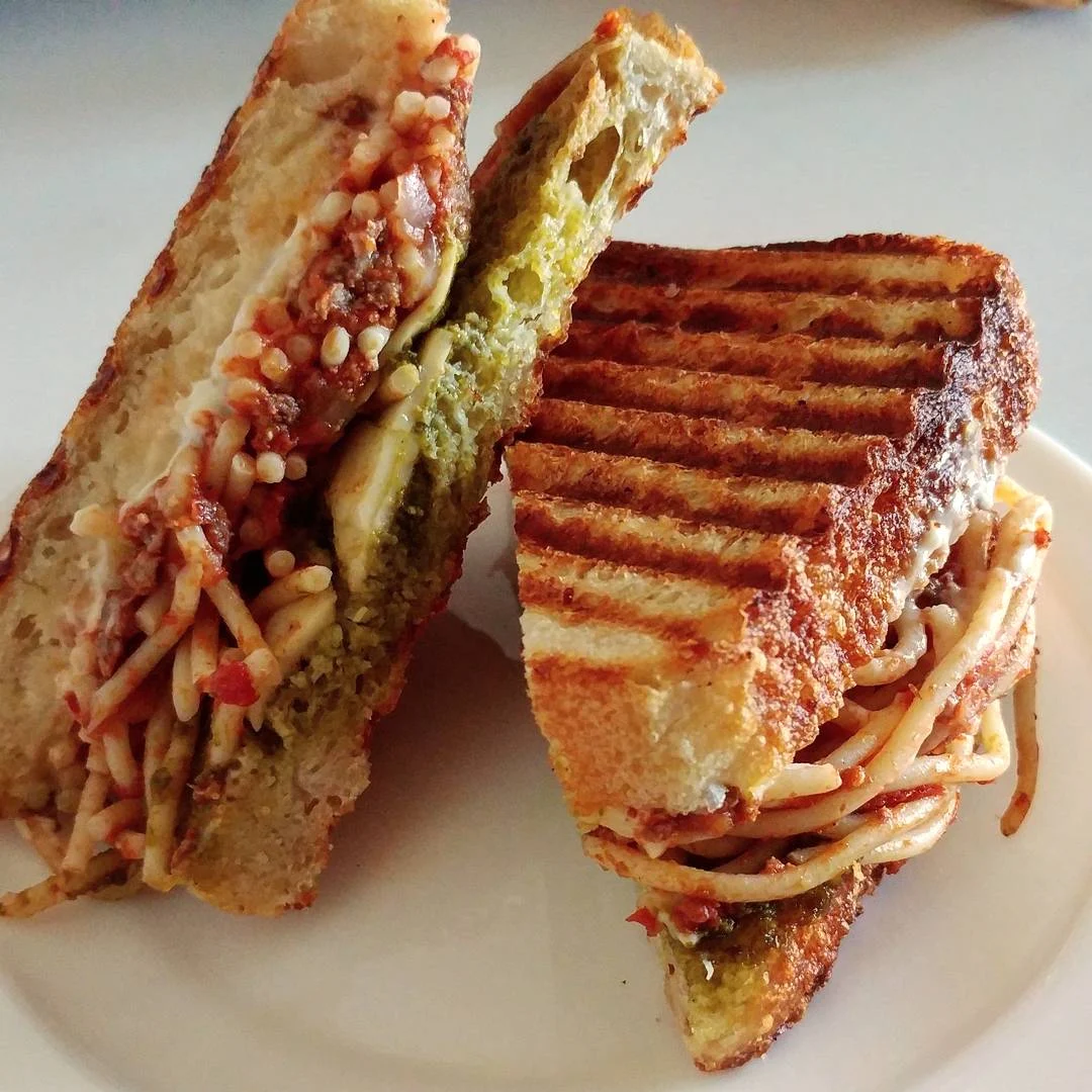 Spaghetti Grilled Cheese Sandwich