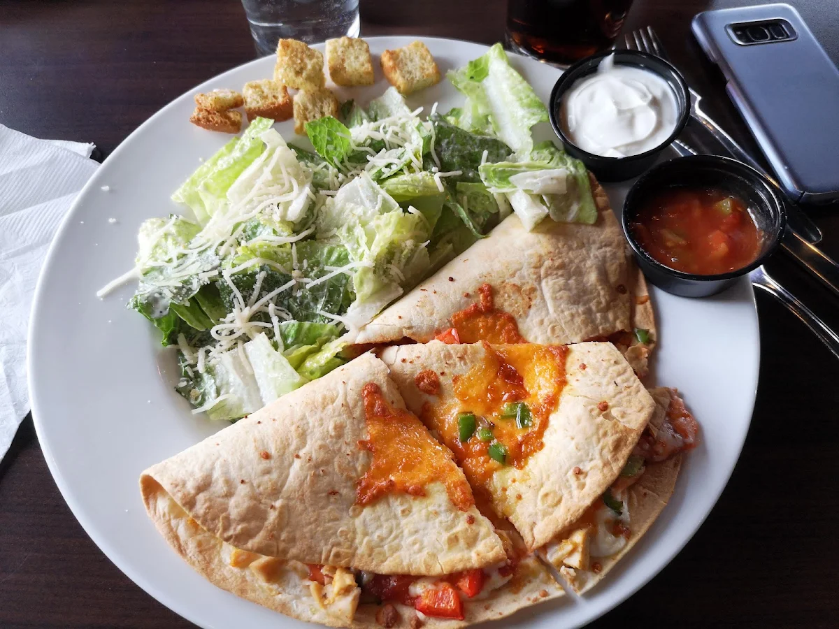 Half Chicken Quesadilla with Ceasar Salad