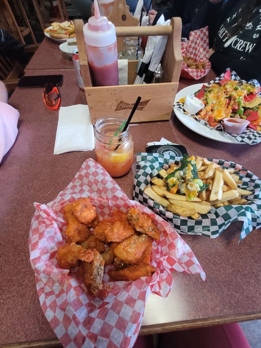 Hot Wings Fries Gravy Nachos Dry Rib Bites