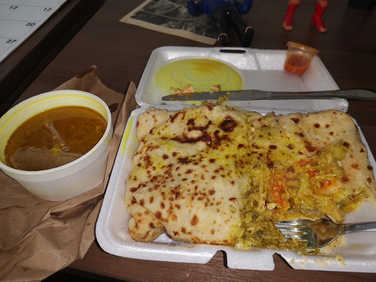 Chicken Roti with Hot Sauce and Gravy