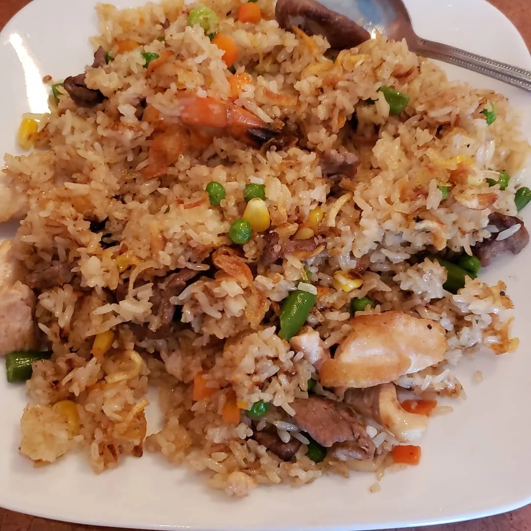 Seafood Beef & Chicken Fried Rice with Vegetables