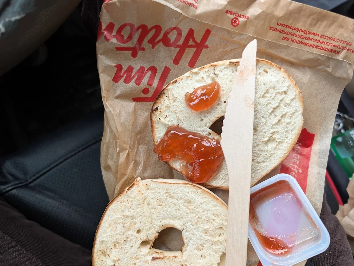 Plain Bagel with Jam Toast