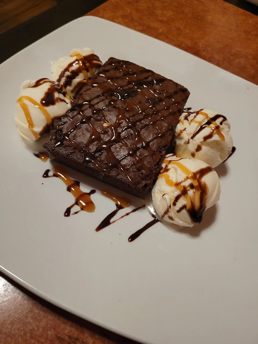 Triple Chocolate Brownie with Ice Cream