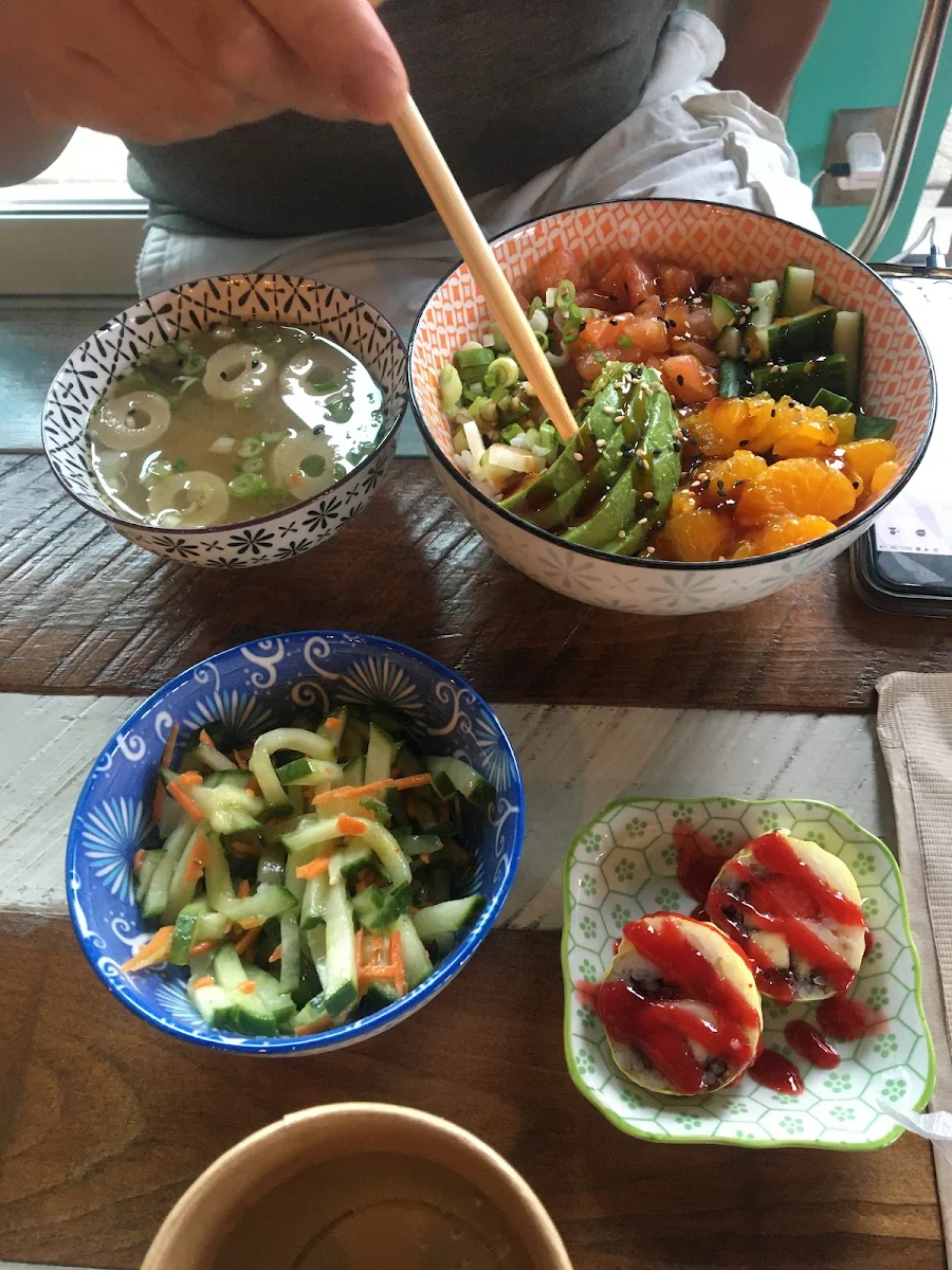 Salmon Poke Bowl with Salad