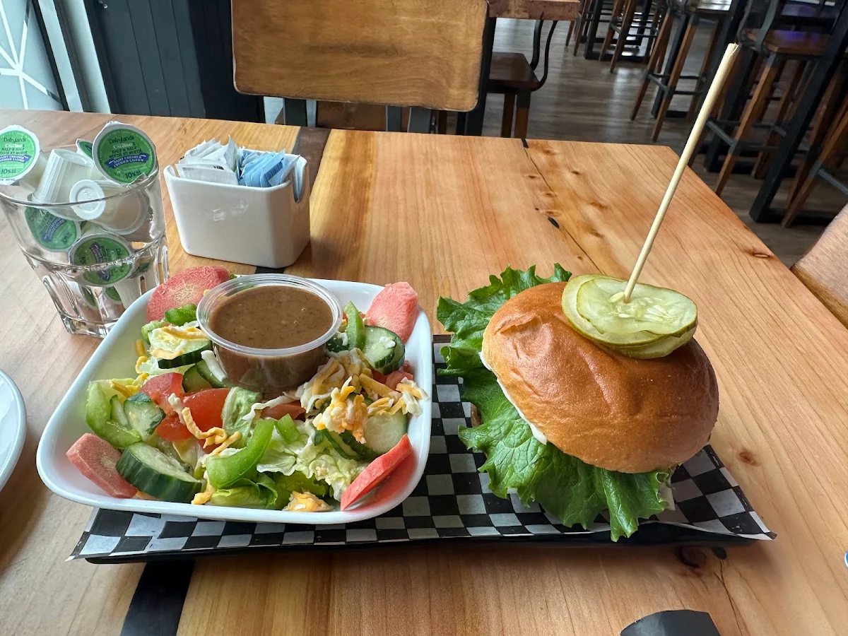 Veggie Patty Burger with Salad