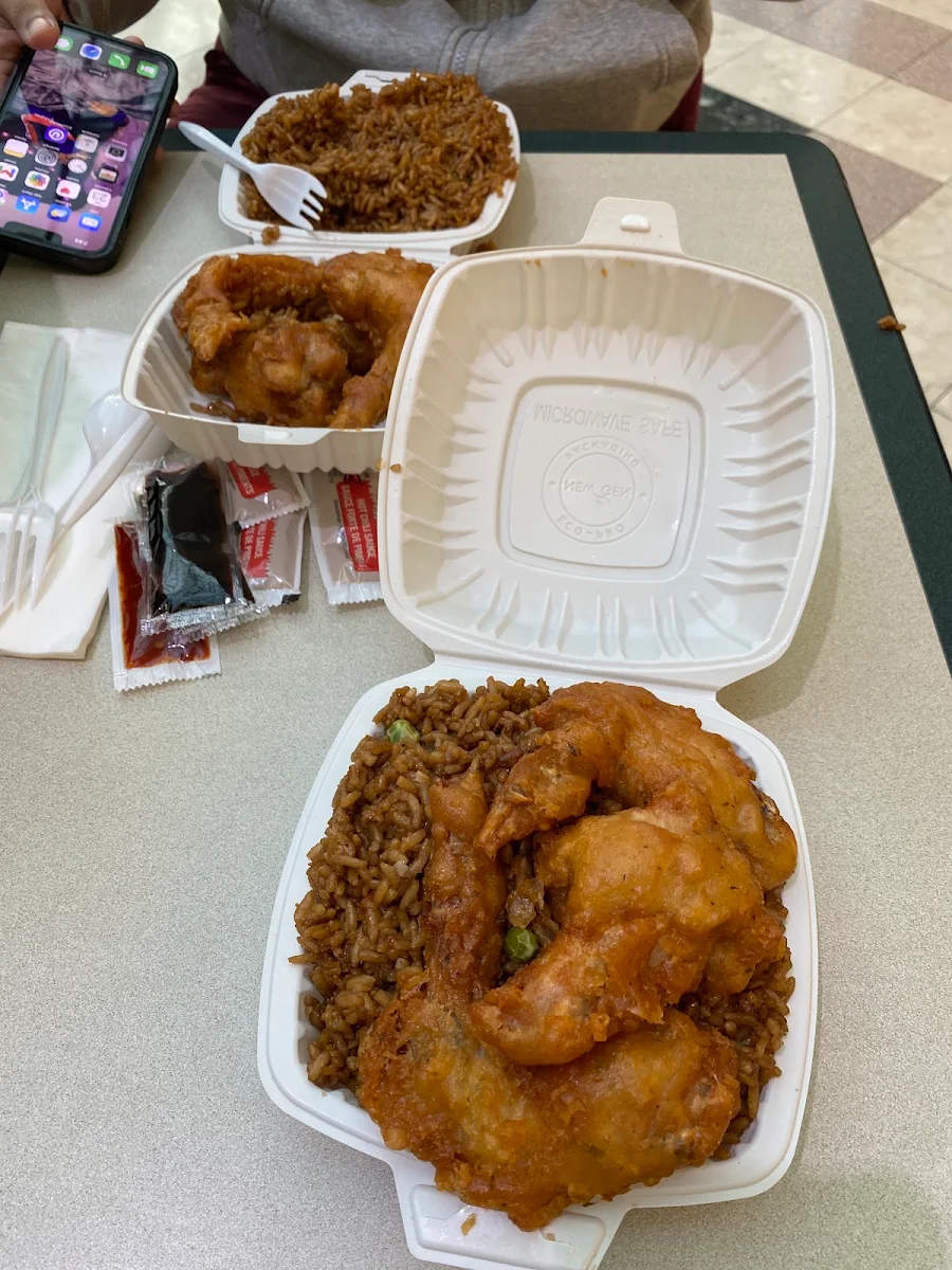 Fried Rice and Fried Chicken Wings