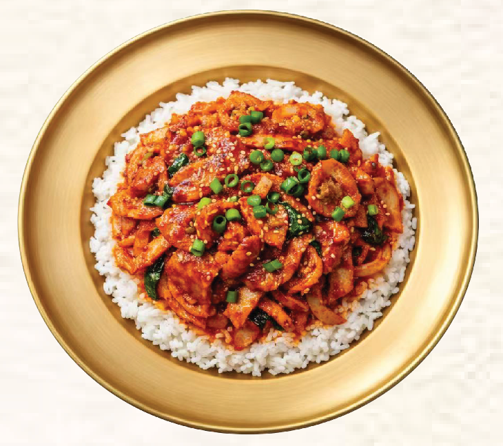 제육 덮밥 spicy pork rice bowl